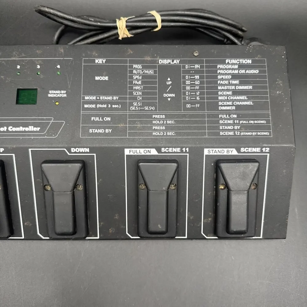 Elation Professional LSC FC-400 Stage Lighting DMX Foot Controller Untested